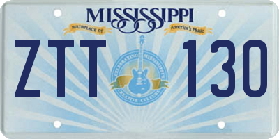 MS license plate ZTT130