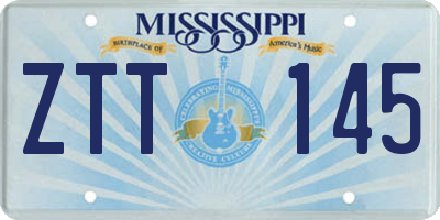 MS license plate ZTT145