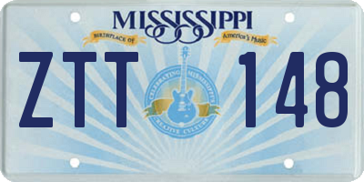 MS license plate ZTT148