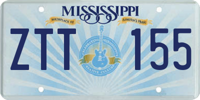 MS license plate ZTT155