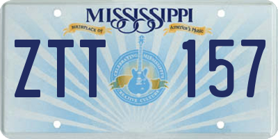 MS license plate ZTT157
