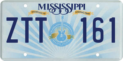 MS license plate ZTT161