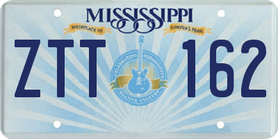 MS license plate ZTT162