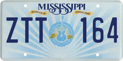 MS license plate ZTT164