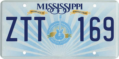MS license plate ZTT169