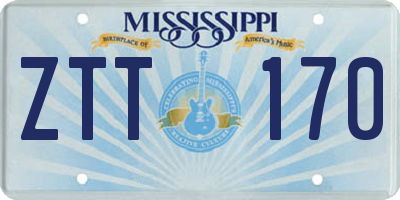 MS license plate ZTT170