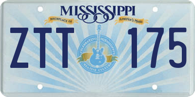 MS license plate ZTT175