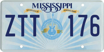 MS license plate ZTT176