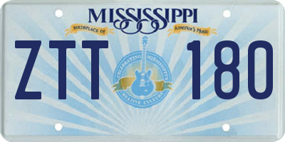 MS license plate ZTT180