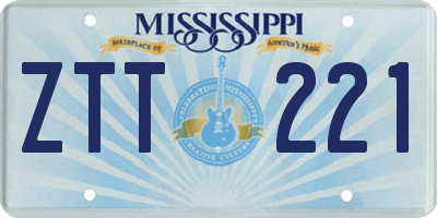 MS license plate ZTT221