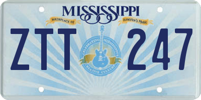 MS license plate ZTT247