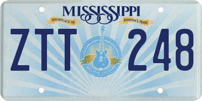 MS license plate ZTT248