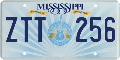 MS license plate ZTT256