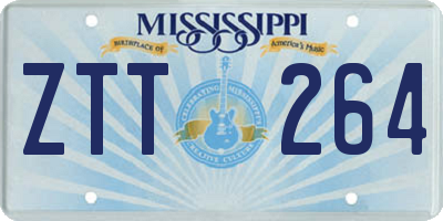 MS license plate ZTT264