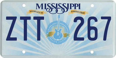MS license plate ZTT267