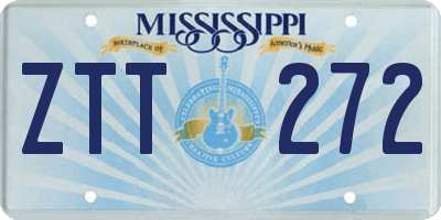 MS license plate ZTT272