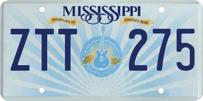 MS license plate ZTT275