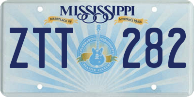 MS license plate ZTT282