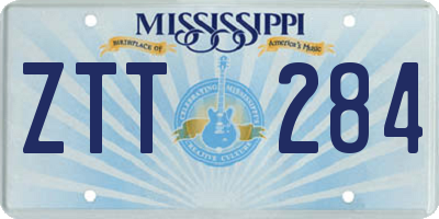MS license plate ZTT284
