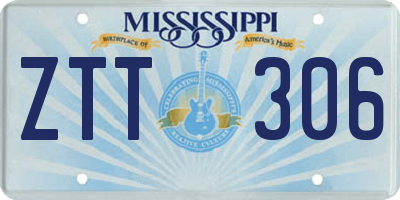 MS license plate ZTT306