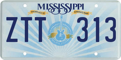 MS license plate ZTT313