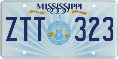 MS license plate ZTT323