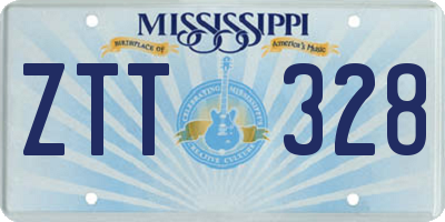 MS license plate ZTT328