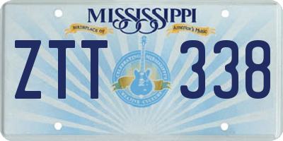 MS license plate ZTT338