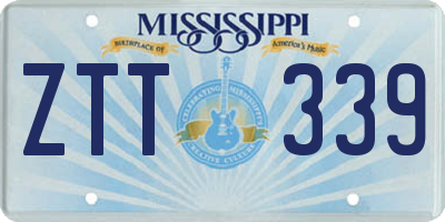 MS license plate ZTT339