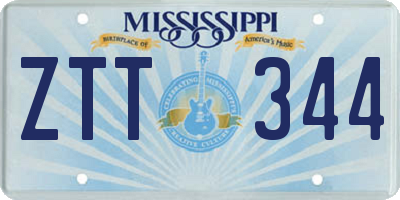 MS license plate ZTT344