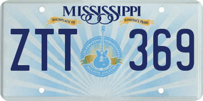MS license plate ZTT369