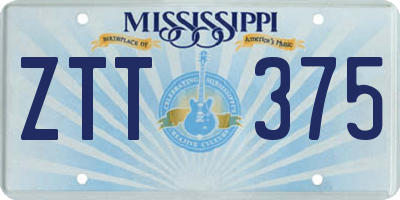 MS license plate ZTT375