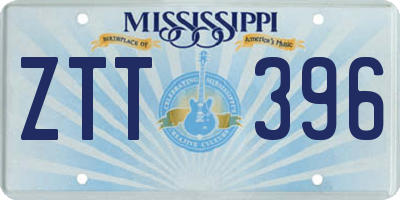 MS license plate ZTT396