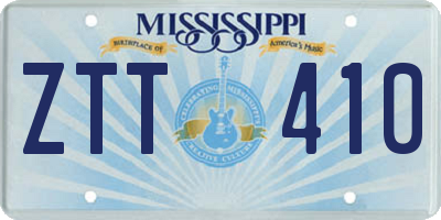 MS license plate ZTT410