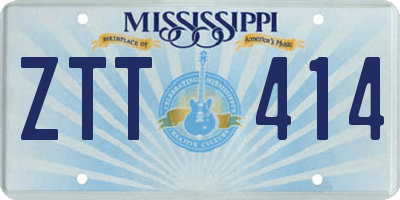 MS license plate ZTT414
