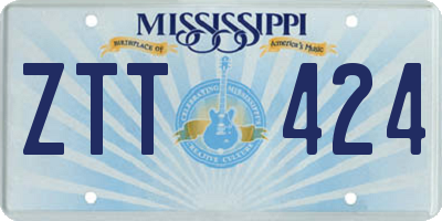 MS license plate ZTT424
