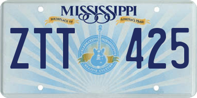 MS license plate ZTT425
