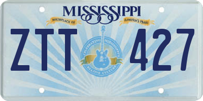MS license plate ZTT427