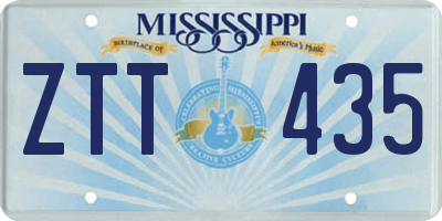 MS license plate ZTT435
