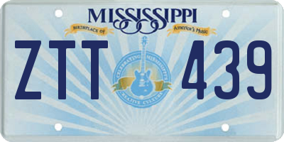 MS license plate ZTT439