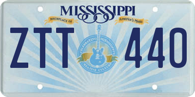 MS license plate ZTT440