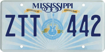MS license plate ZTT442