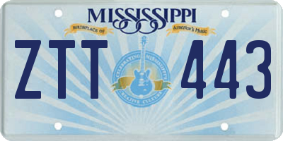 MS license plate ZTT443