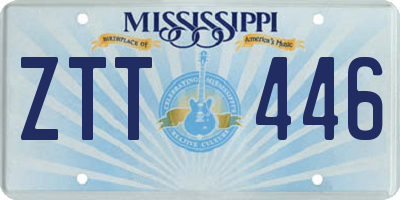 MS license plate ZTT446