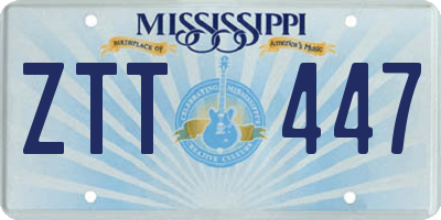 MS license plate ZTT447