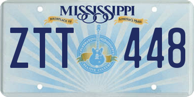 MS license plate ZTT448