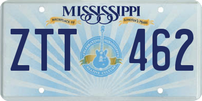 MS license plate ZTT462
