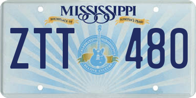 MS license plate ZTT480
