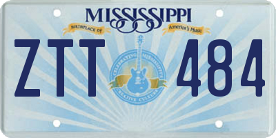 MS license plate ZTT484
