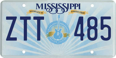 MS license plate ZTT485